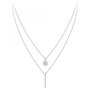 Voir la diapositive 1 : SC CRYSTAL Collier multi-rangs par SC Crystal orné d'un véritable diamant blanc