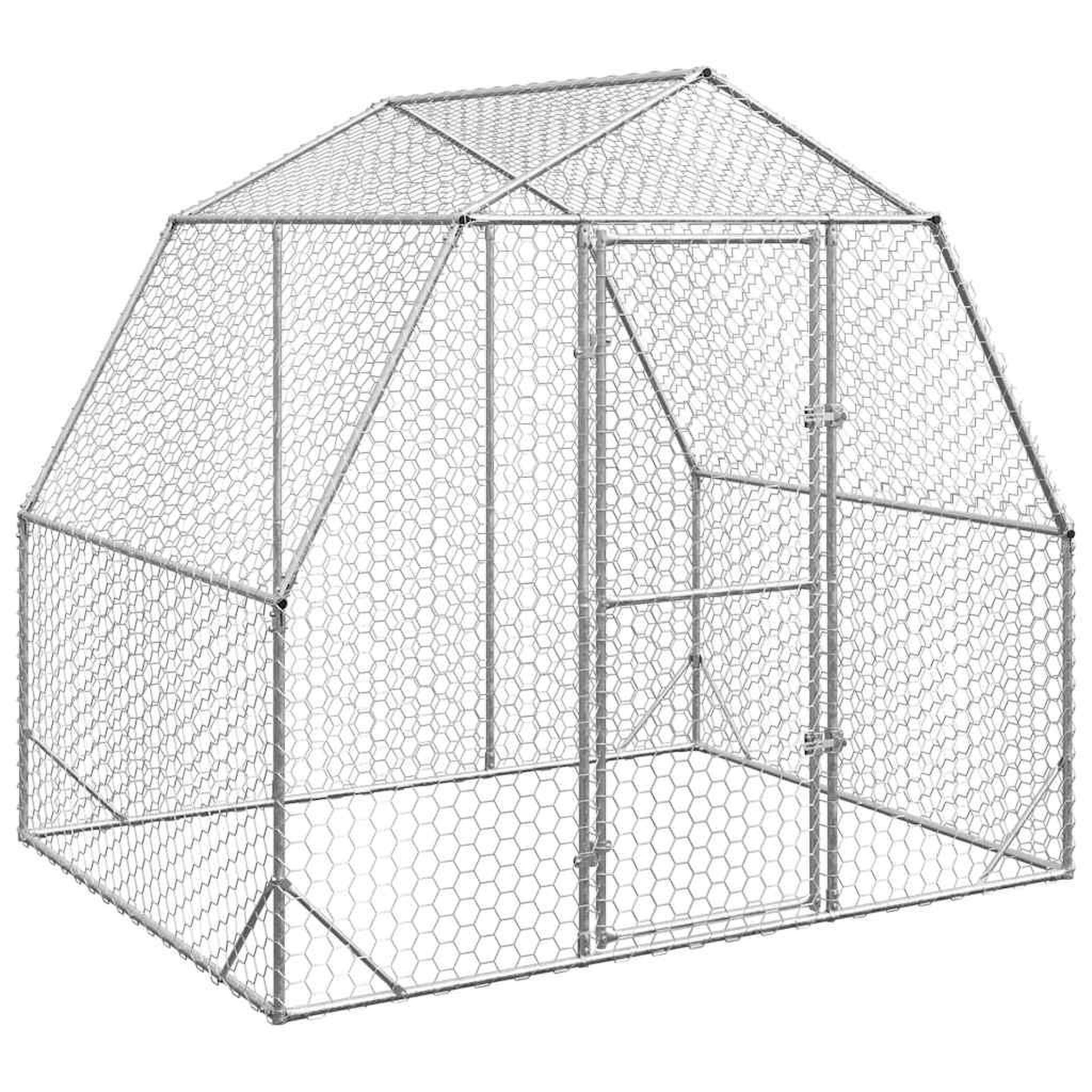 Voir la diapositive 2 : VIDAXL Poulailler 2,5x2x2,25 m acier galvanise