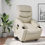 Voir la diapositive 1 : VIDAXL Fauteuil inclinable de massage Creme Similicuir