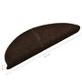 Voir la diapositive 6 : VIDAXL Tapis d'escalier autocollants 15pcs Marron 65x21x4cm Aiguillete