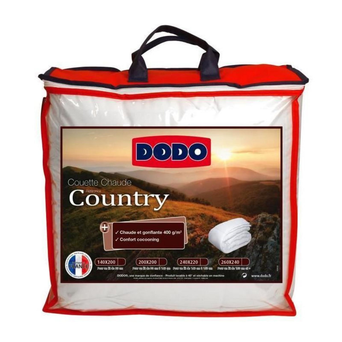 DODO DODO Couette chaude 400gr/m2 COUNTRY 220x240cm