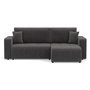 Voir la diapositive 1 : BEST MOBILIER Nicole - canapé d'angle réversible 5 places convertible avec coffre en tissu