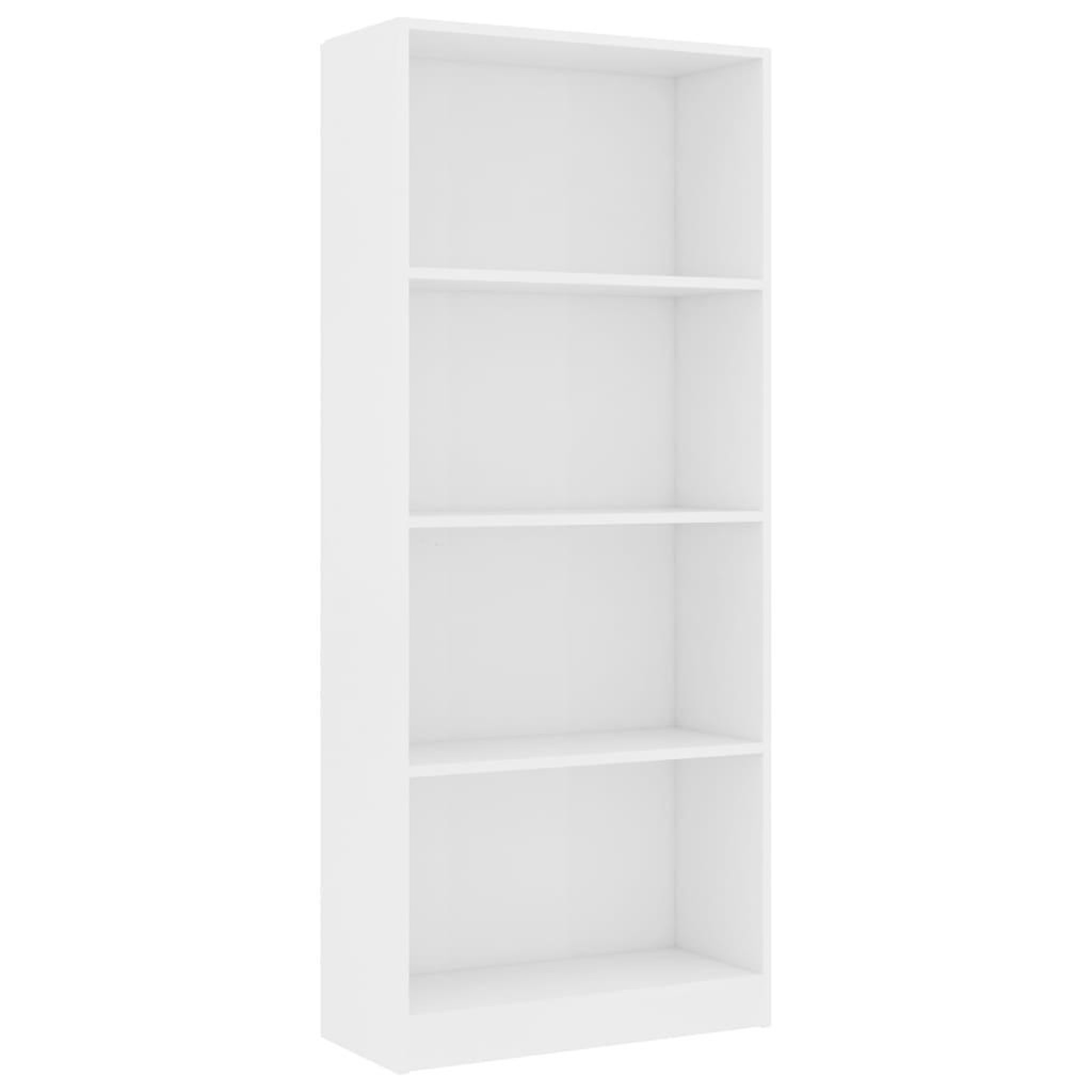 Voir la diapositive 2 : VIDAXL Bibliotheque a 4 niveaux Blanc 60x24x142 cm Bois d'ingenierie