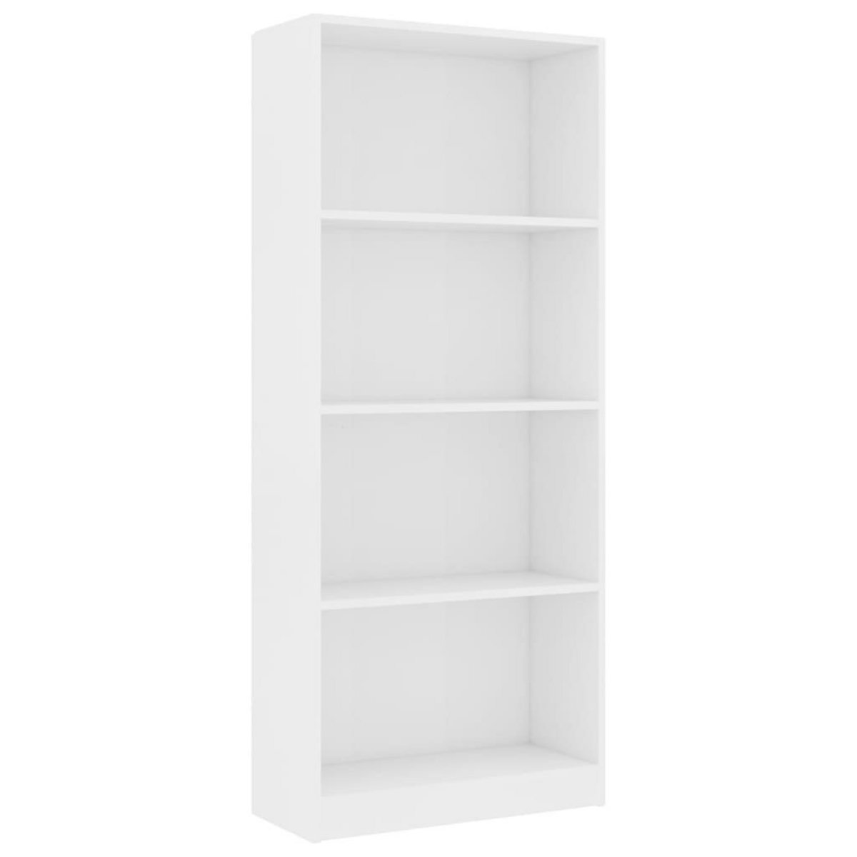 VIDAXL Bibliotheque a 4 niveaux Blanc 60x24x142 cm Bois d'ingenierie