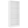 Voir la diapositive 2 : VIDAXL Bibliotheque a 4 niveaux Blanc 60x24x142 cm Bois d'ingenierie