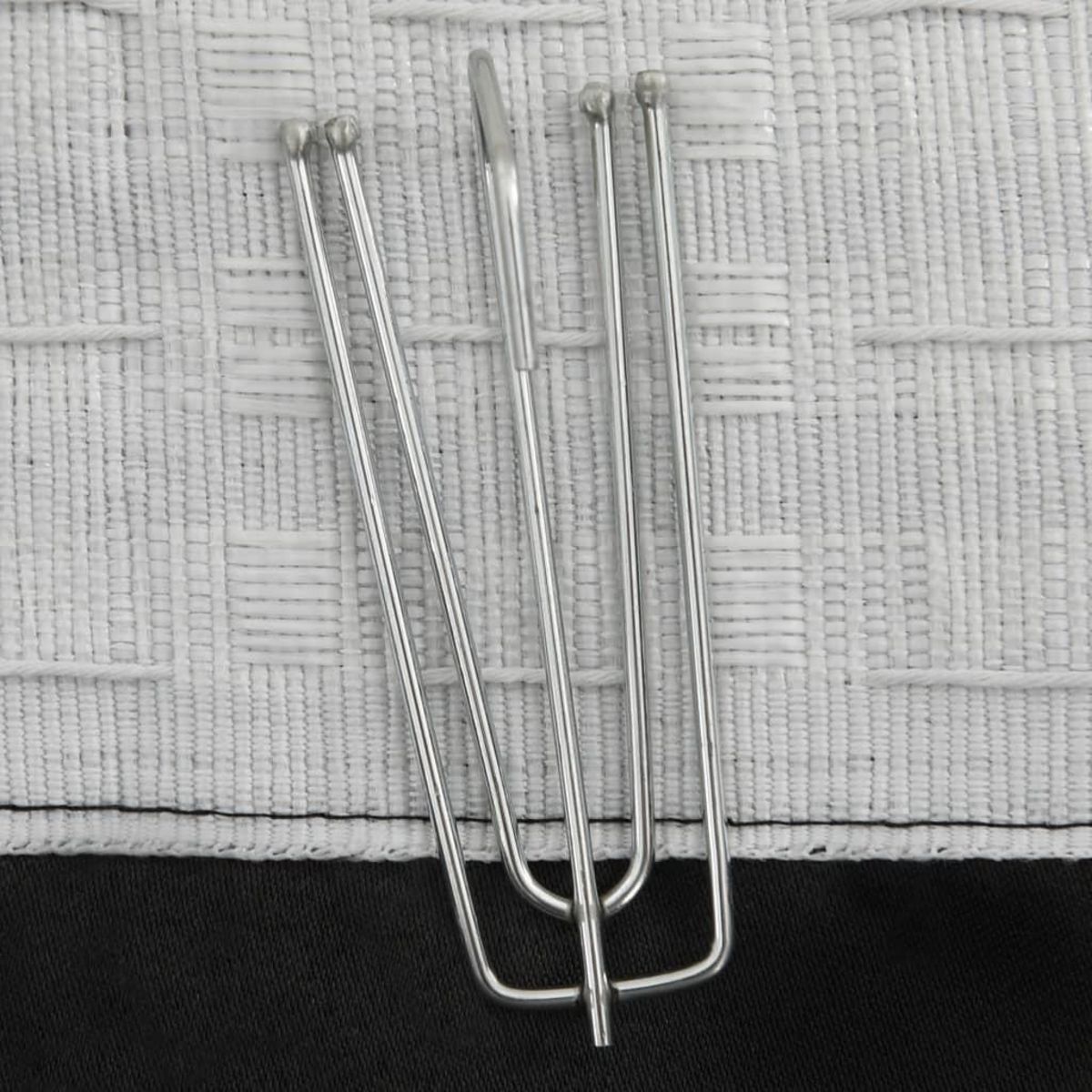 VIDAXL Rideau occultant d'aspect de lin avec crochets Noir 290x245 cm