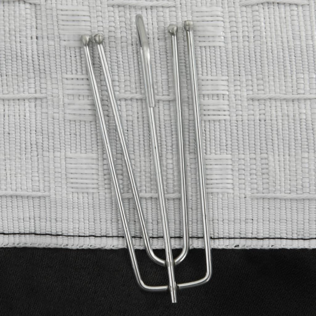 VIDAXL Rideau occultant d'aspect de lin avec crochets Noir 290x245 cm