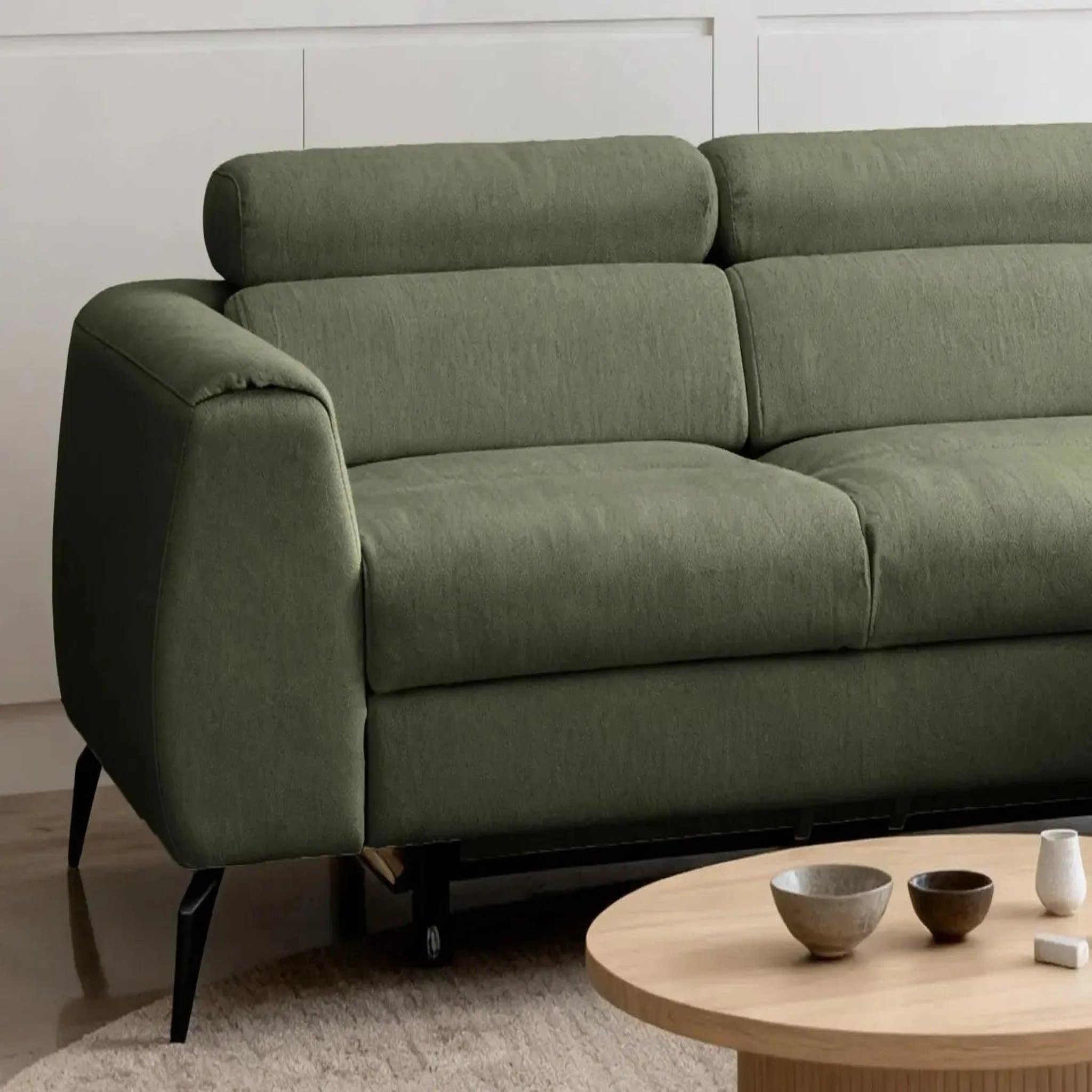 Voir la diapositive 4 : CASANOVA PARIS Clovis - canapé d'angle convertible tissu chiné