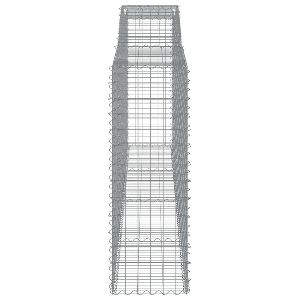 VIDAXL Paniers a gabions arques 9 pcs 400x50x140/160 cm Fer galvanise