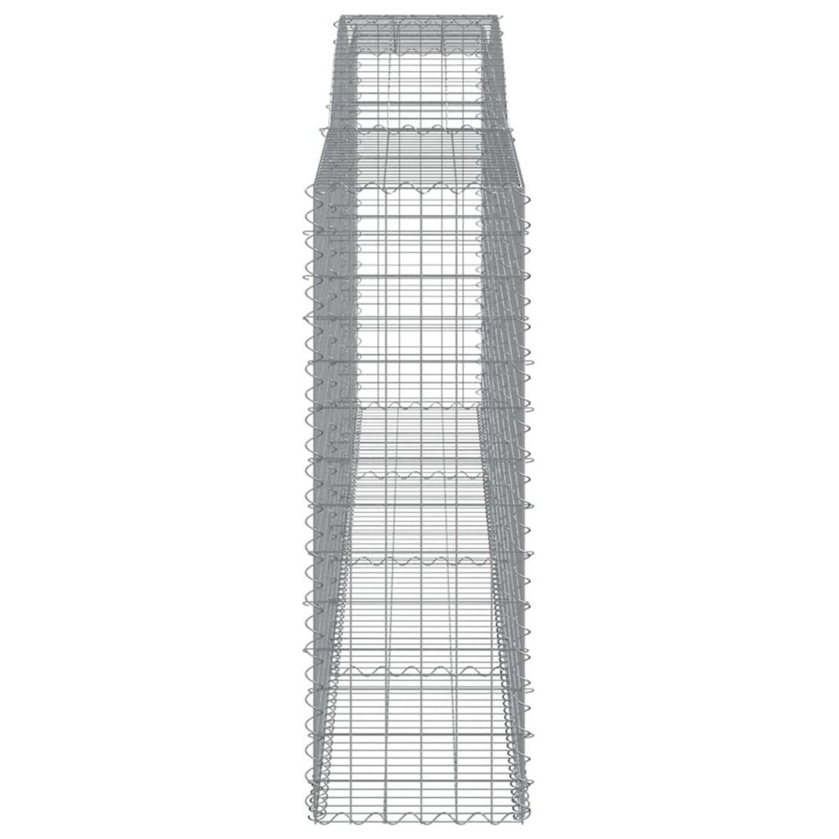 VIDAXL Paniers a gabions arques 9 pcs 400x50x140/160 cm Fer galvanise