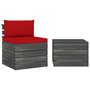 Voir la diapositive 2 : VIDAXL Salon palette de jardin 2 pcs avec coussins Bois de pin massif