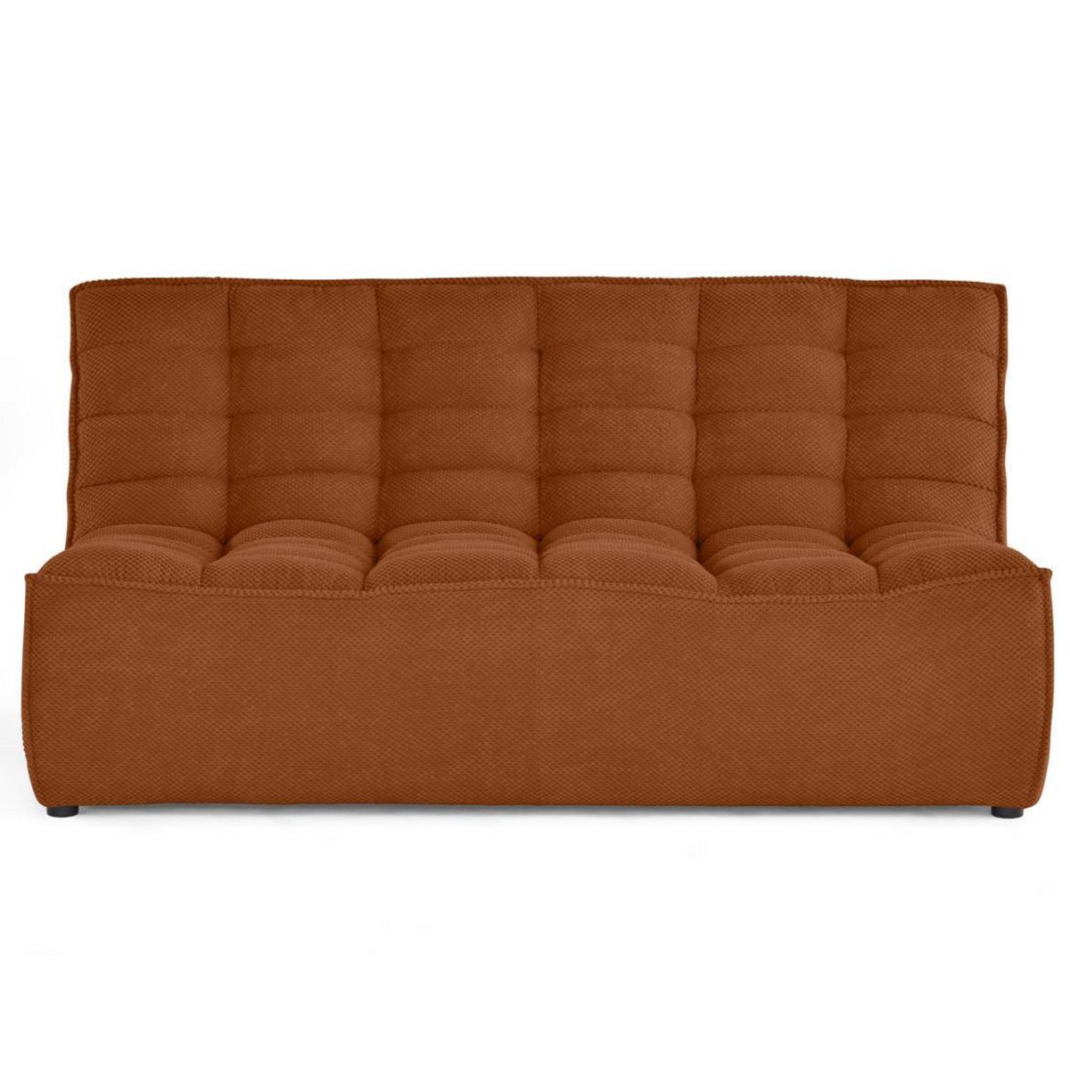 LISA DESIGN Ellie - canapé 2 places sans accoudoir en velours texturé