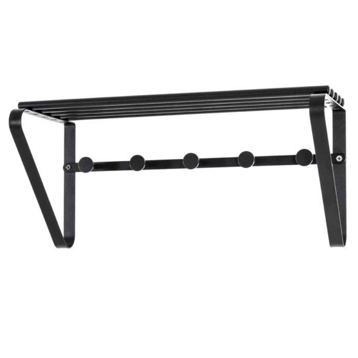 Paris Prix Patère Murale 5 Crochets  Étagère  45cm Noir
