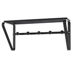 Paris Prix Patère Murale 5 Crochets  Étagère  45cm Noir