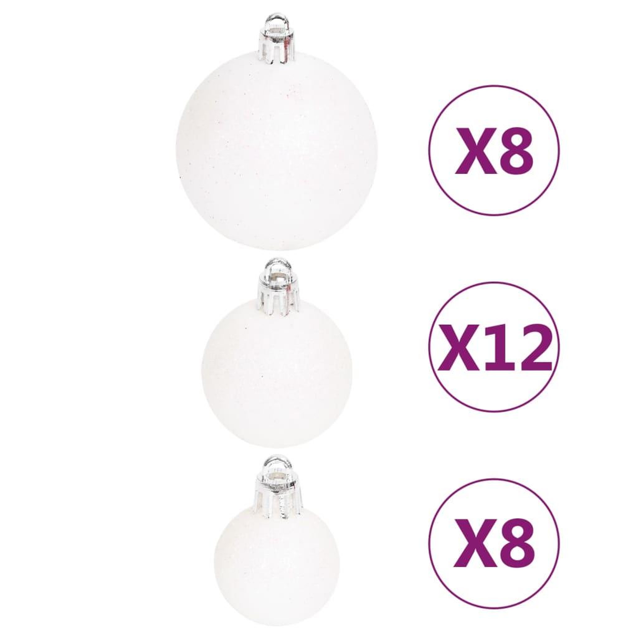 Voir la diapositive 5 : VIDAXL Ensemble de boules de noël 108 pcs rouge et blanc