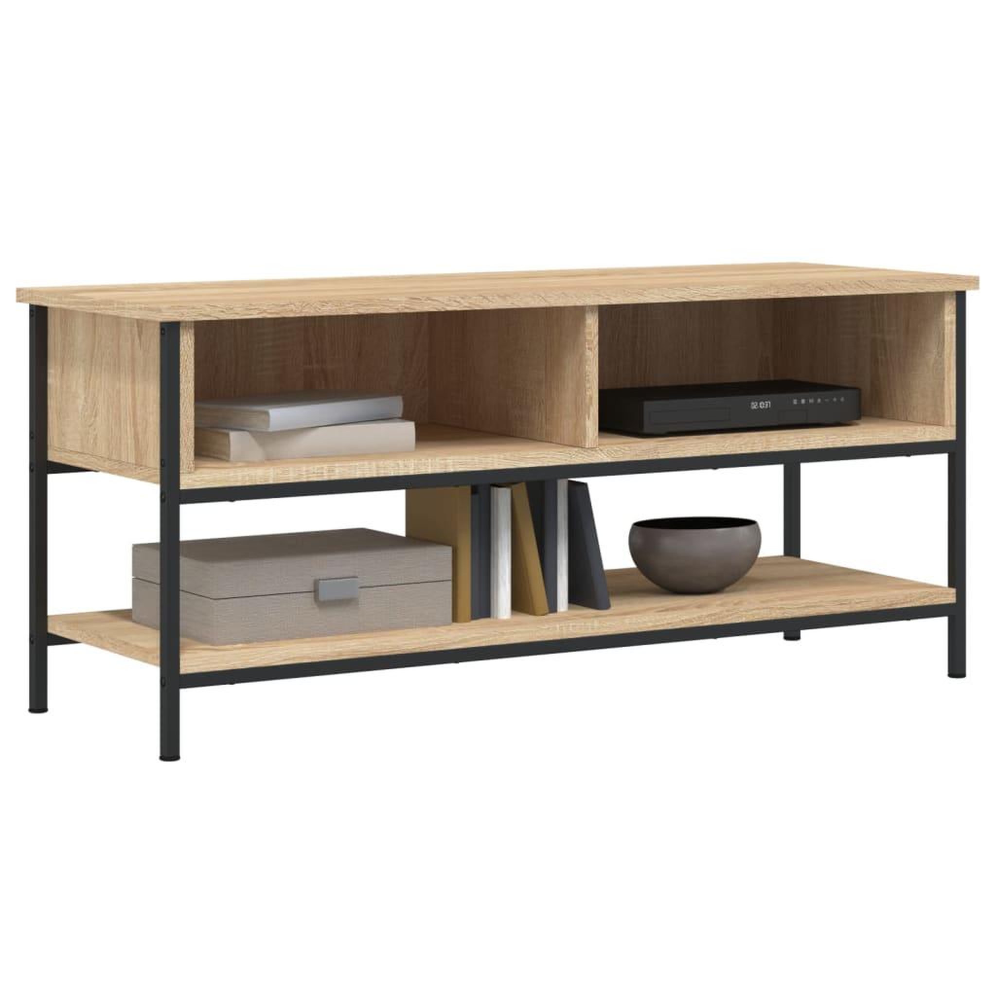 Voir la diapositive 3 : VIDAXL Meuble TV chene sonoma 100x35x45 cm bois d'ingenierie