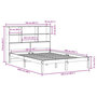 Voir la diapositive 6 : VIDAXL Lit bibliotheque sans matelas 160x200 cm bois massif de pin
