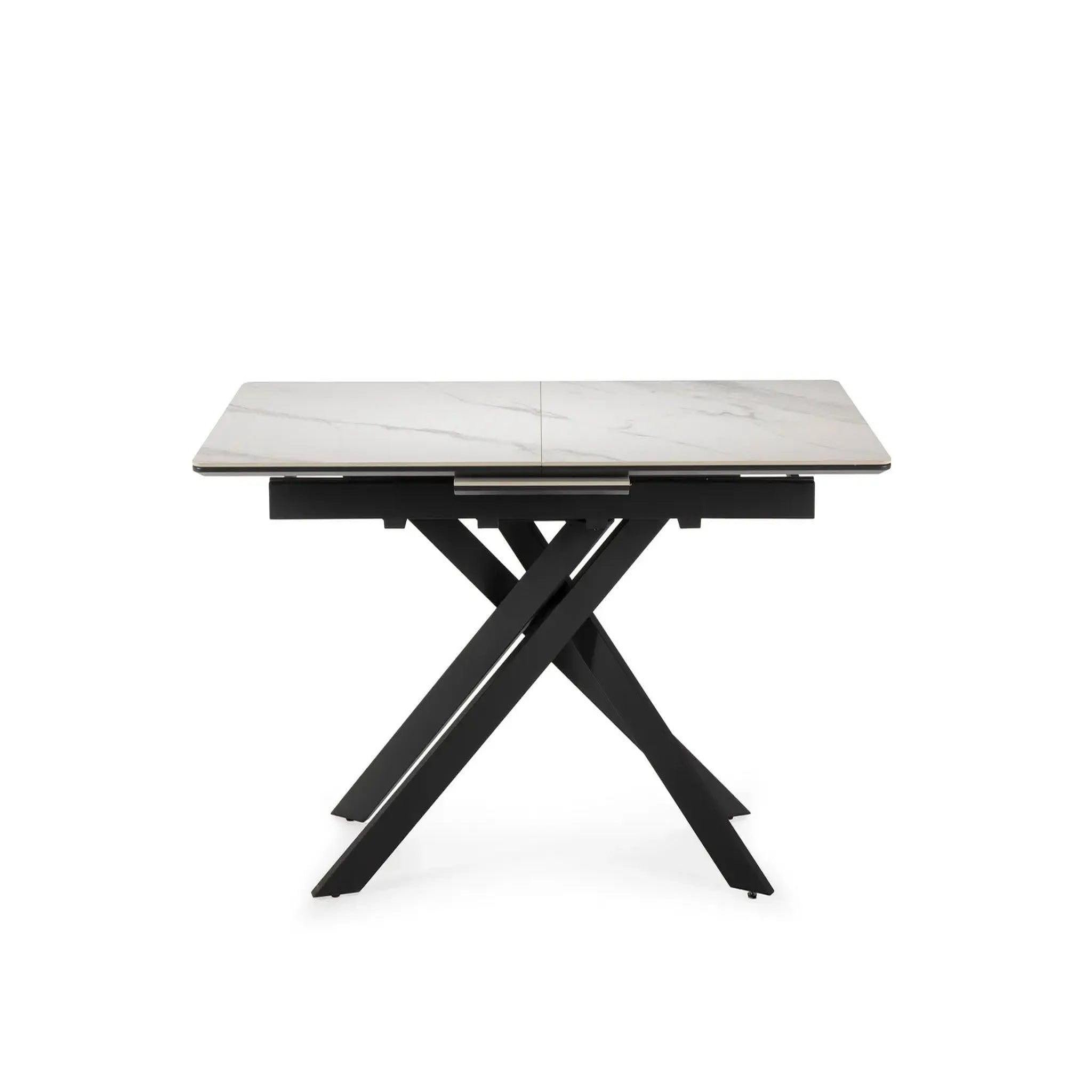 CASANOVA PARIS Ava - table à manger rectangulaire extensible 160 à 200cm en céramique - blanc