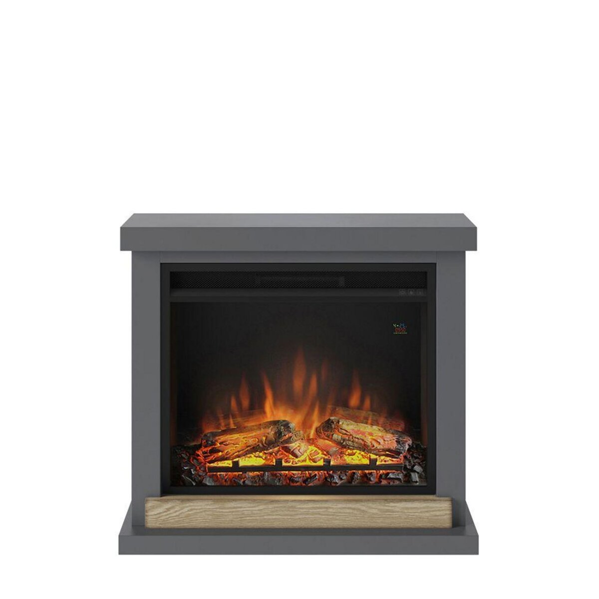 CENTRALE BRICO Cheminée électrique décorative  Hagen  Gris foncé - Powerflame