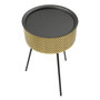Voir la diapositive 2 : Paris Prix Table d'Appoint Avec Rangement  Glovy  65cm Or & Noir