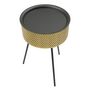 Voir la diapositive 2 : Paris Prix Table d'Appoint Avec Rangement  Glovy  65cm Or & Noir