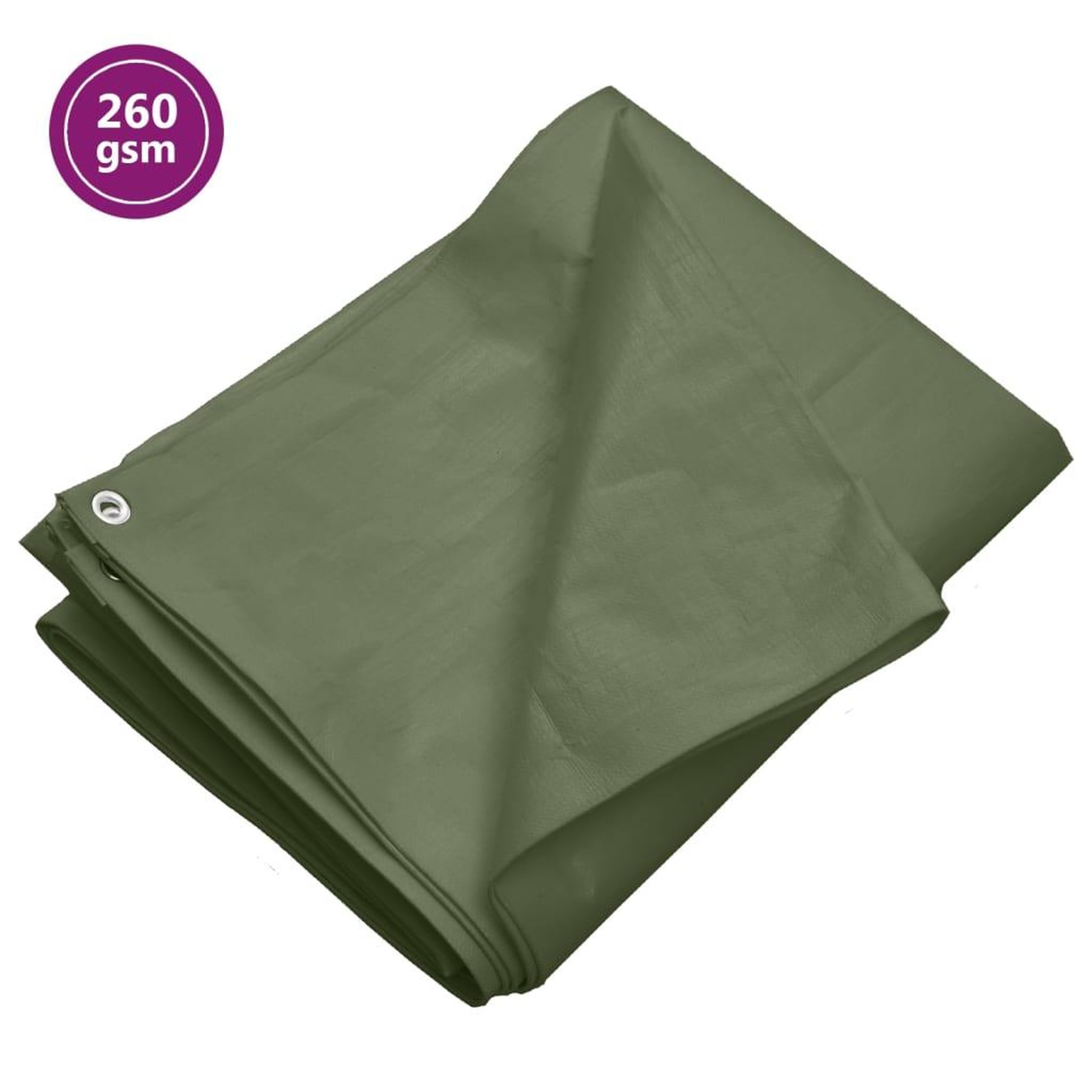 VIDAXL Bache 260 g/m² 6x10 m Vert PEHD