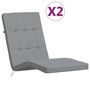Voir la diapositive 2 : VIDAXL Coussins de chaise longue lot de 2 gris tissu oxford