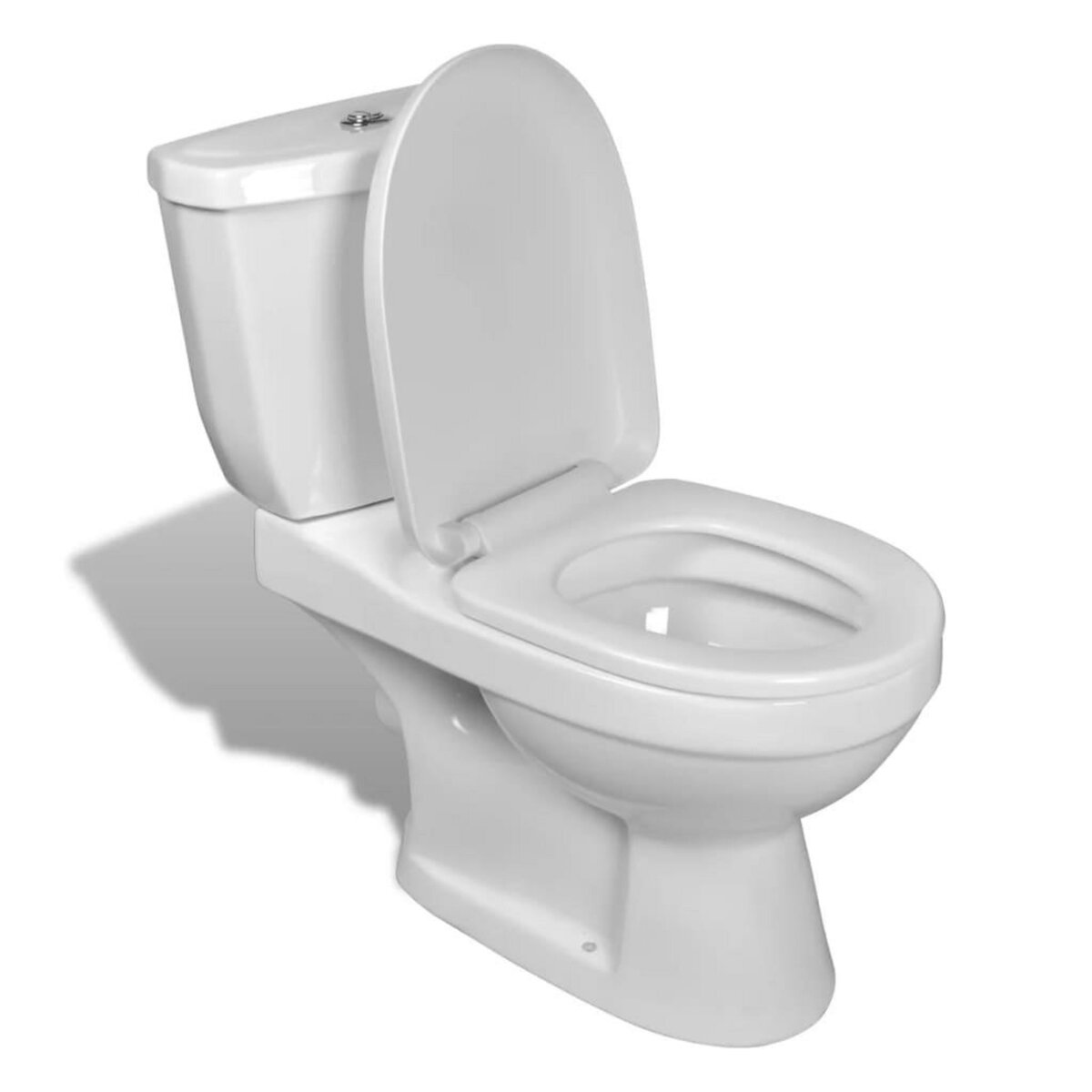 VIDAXL WC suspendu en ceramique Blanc pas cher 