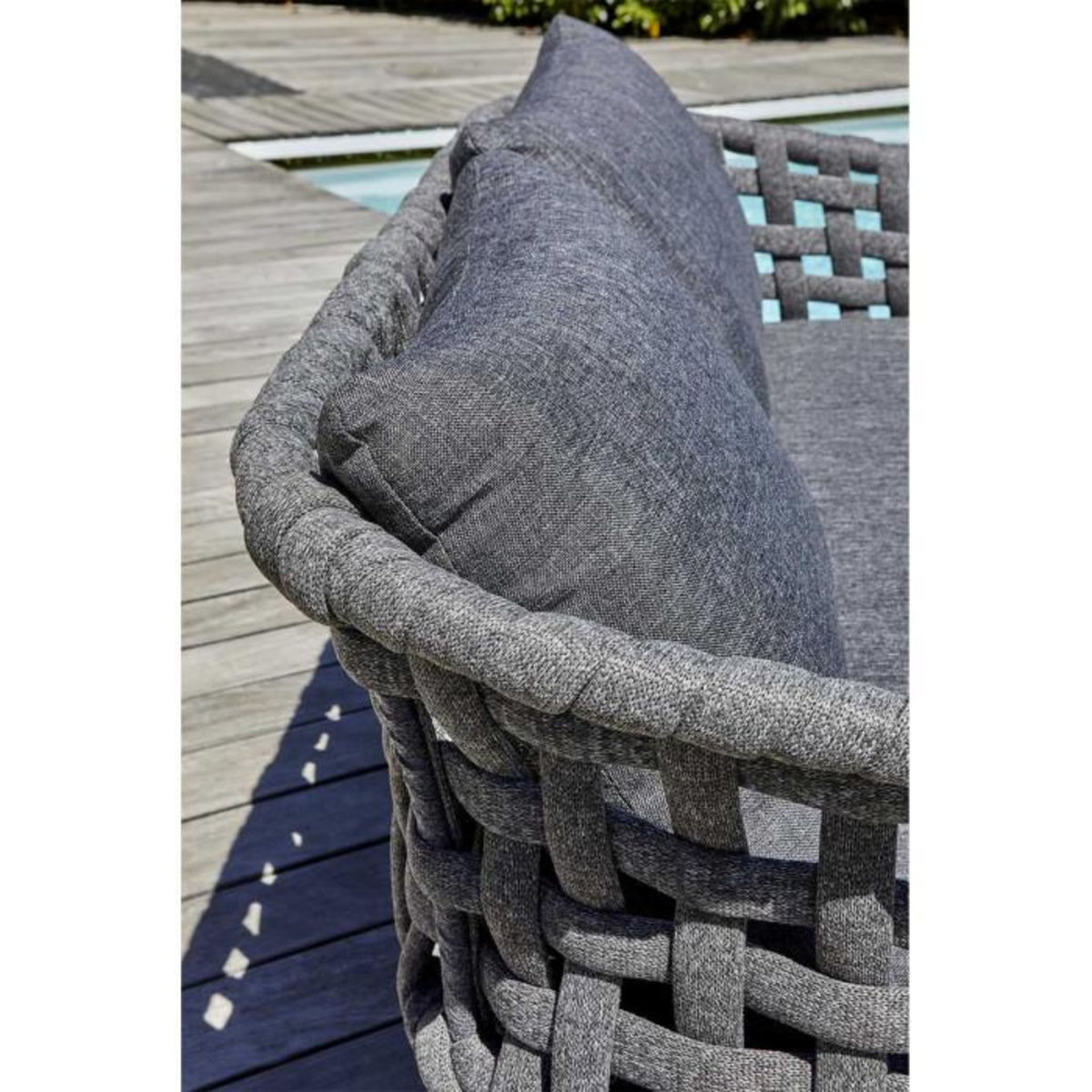 Paris Prix Salon de Jardin 4 Places  Camargue  137cm Gris Anthracite