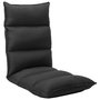 Voir la diapositive 1 : VIDAXL Chaise pliable de sol Noir Tissu