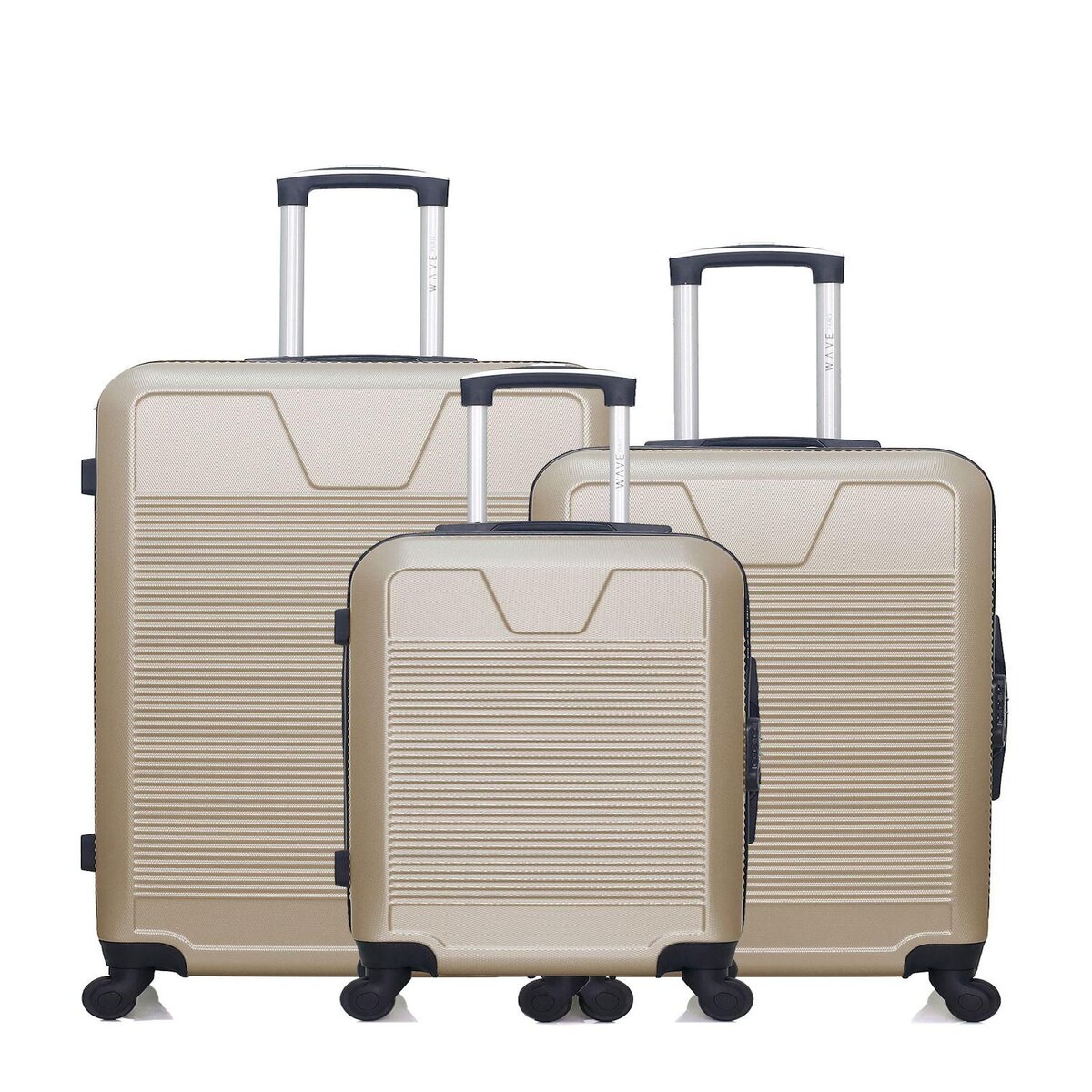 WAVE PARIS WAVE PARIS - Lot de 3 - Valise grand format, valise weekend et valise cabine SELENGA