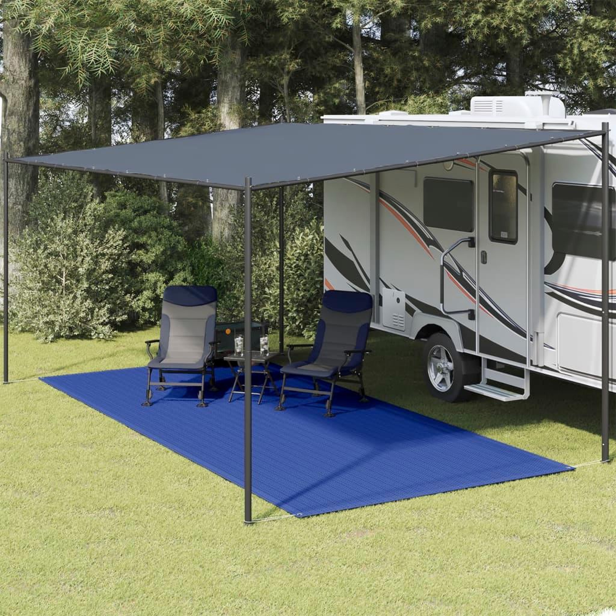 Voir la diapositive 1 : VIDAXL Tapis de tente 250x550 cm Bleu