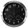 Perel Perel Horloge murale 35,5 cm Noir et argente