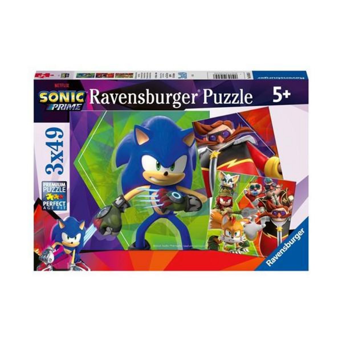RAVENSBURGER Pack 3 puzzles x 49 pièces Ravensburger Les aventures de Sonic Prime