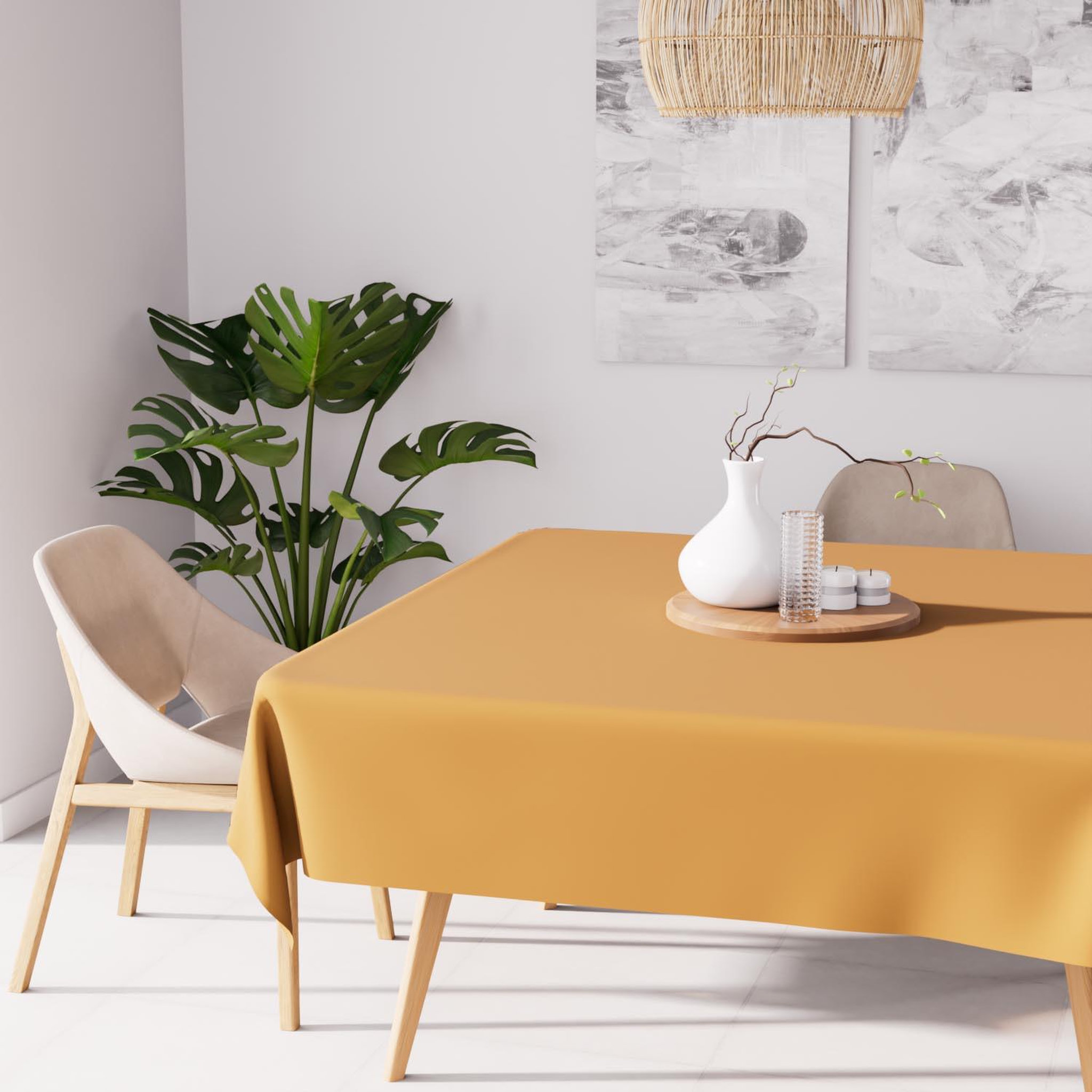 Voir la diapositive 1 : SOLEIL D'OCRE Nappe anti-tâches ALIX, par Soleil d'Ocre