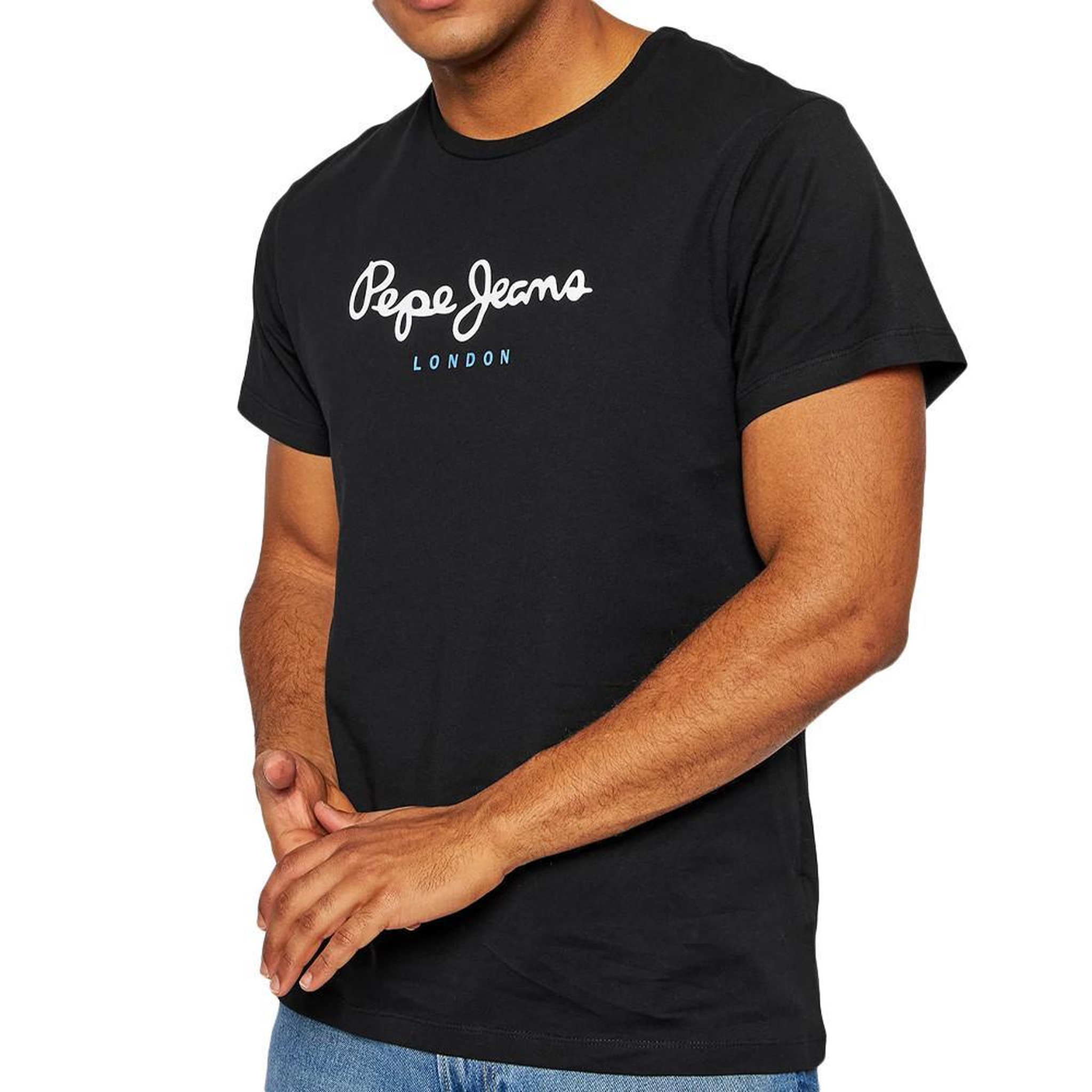 Pepe Jeans T-shirt Noir Homme Pepe Jeans Eggo N. Coloris disponibles : Noir