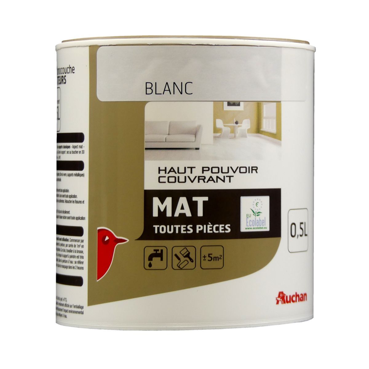 AUCHAN Peinture murale blanc mat