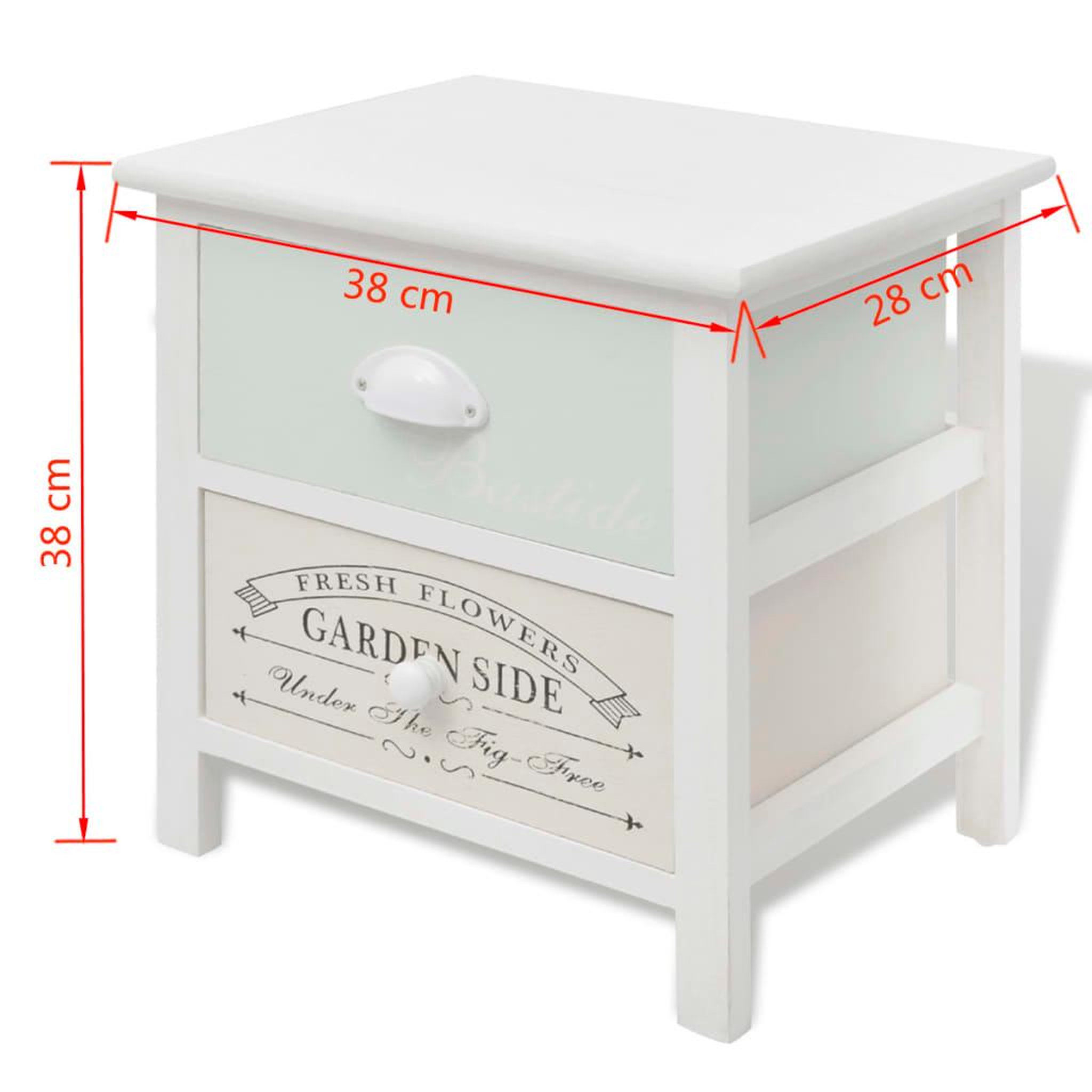 Voir la diapositive 6 : VIDAXL Table de chevet en style français Bois