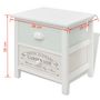 Voir la diapositive 6 : VIDAXL Table de chevet en style français Bois