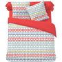 Voir la diapositive 1 : Parure housse de couette fantaisie en polycoton motifs losanges ALICE