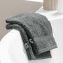 Voir la diapositive 5 : Paris Prix Lot de 2 Gants de Toilette  Elegance  15x21cm Anthracite