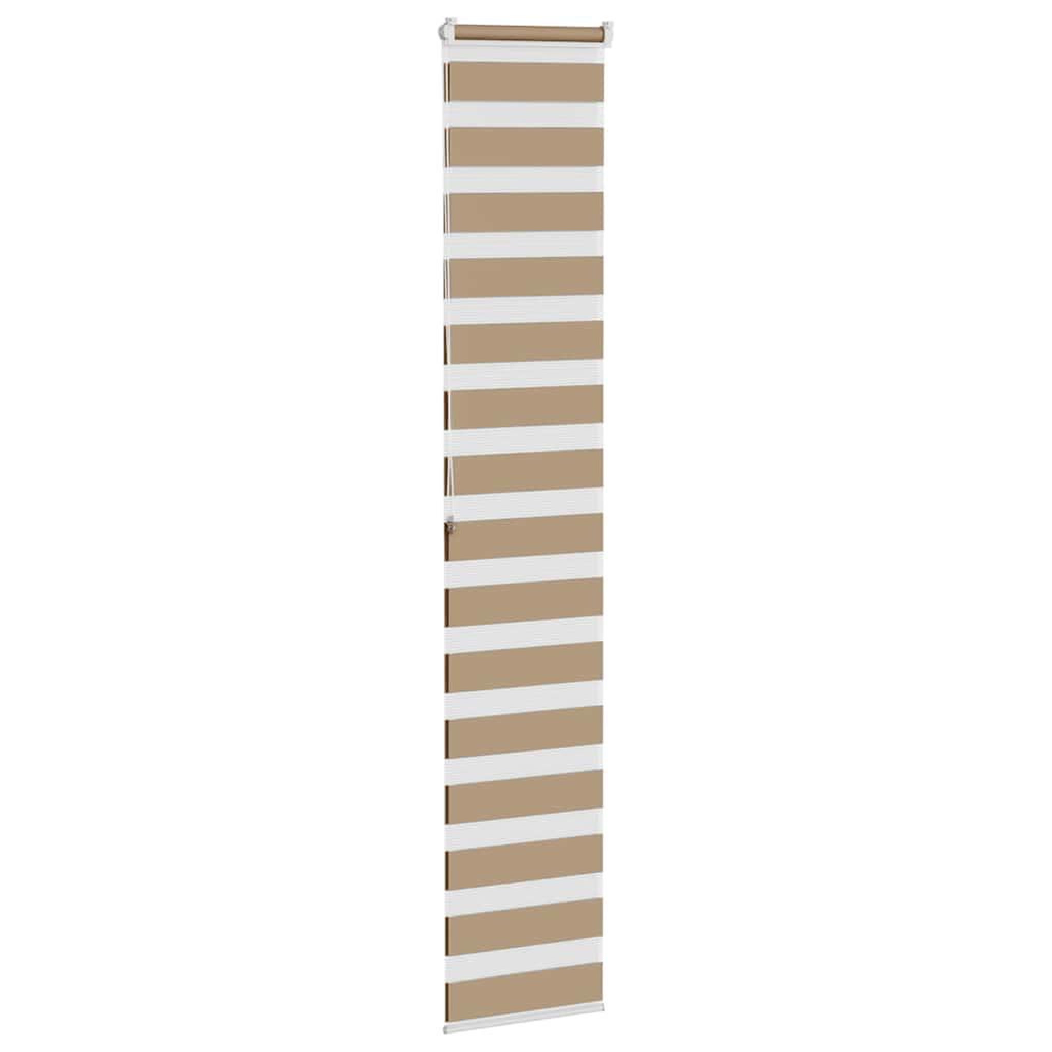Voir la diapositive 4 : VIDAXL Store zebre marron sable largeur du tissu 35,9 cm polyester