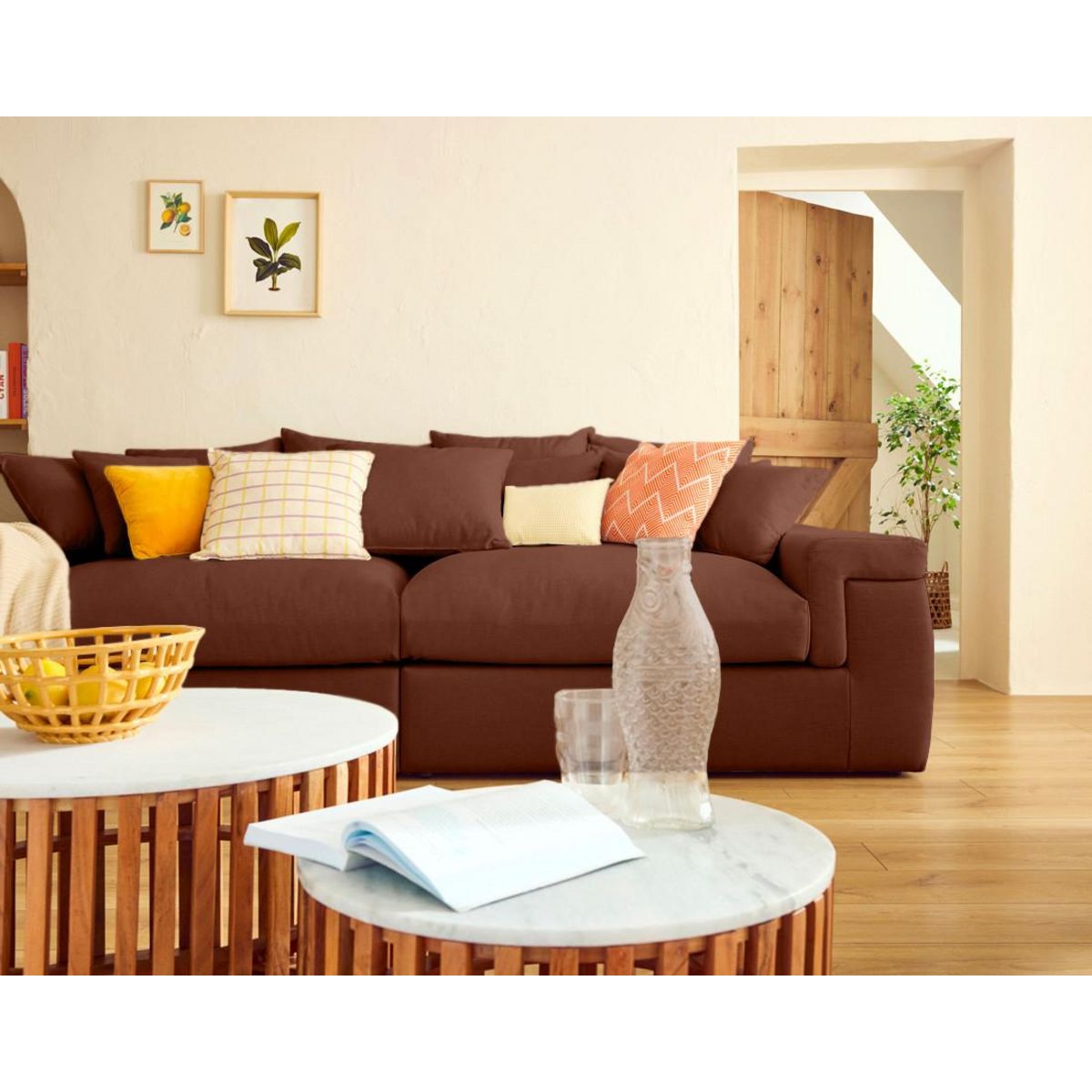 LISA DESIGN Sergio - canapé 4 places - assise profonde - en tissu