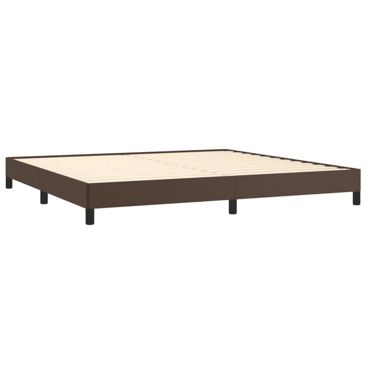 VIDAXL Cadre de lit sans matelas marron 200x200 cm similicuir