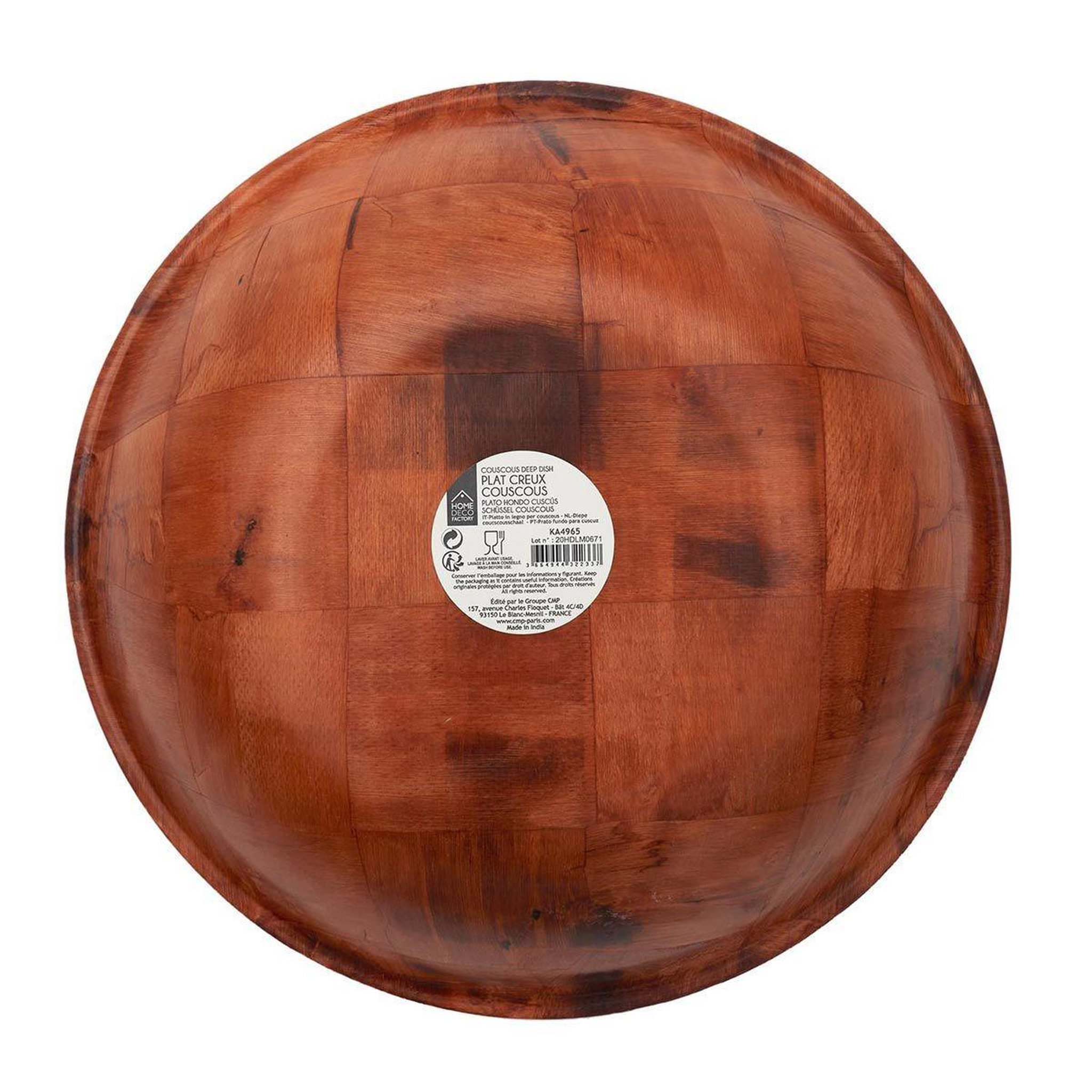 Voir la diapositive 3 : The Home Deco Factory Saladier creux  couscous  35cm marron