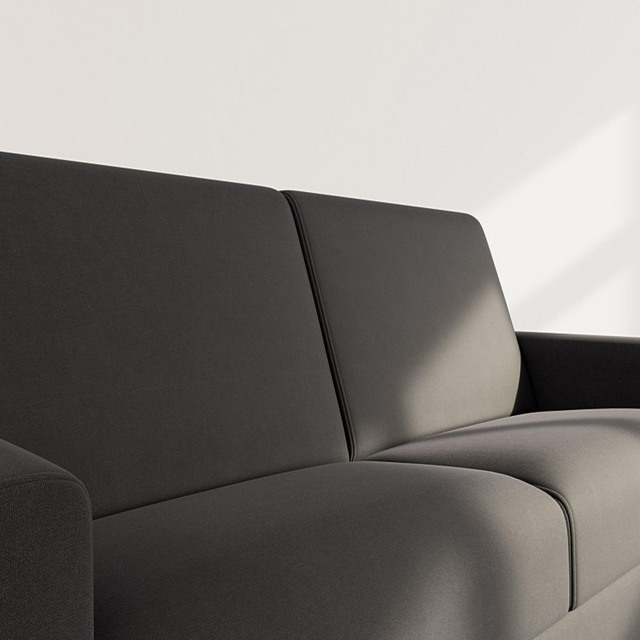 Voir la diapositive 4 : BEST MOBILIER Julia - canapé 3 places convertible express couchage quotidien 140 cm matelas 14 cm en tissu