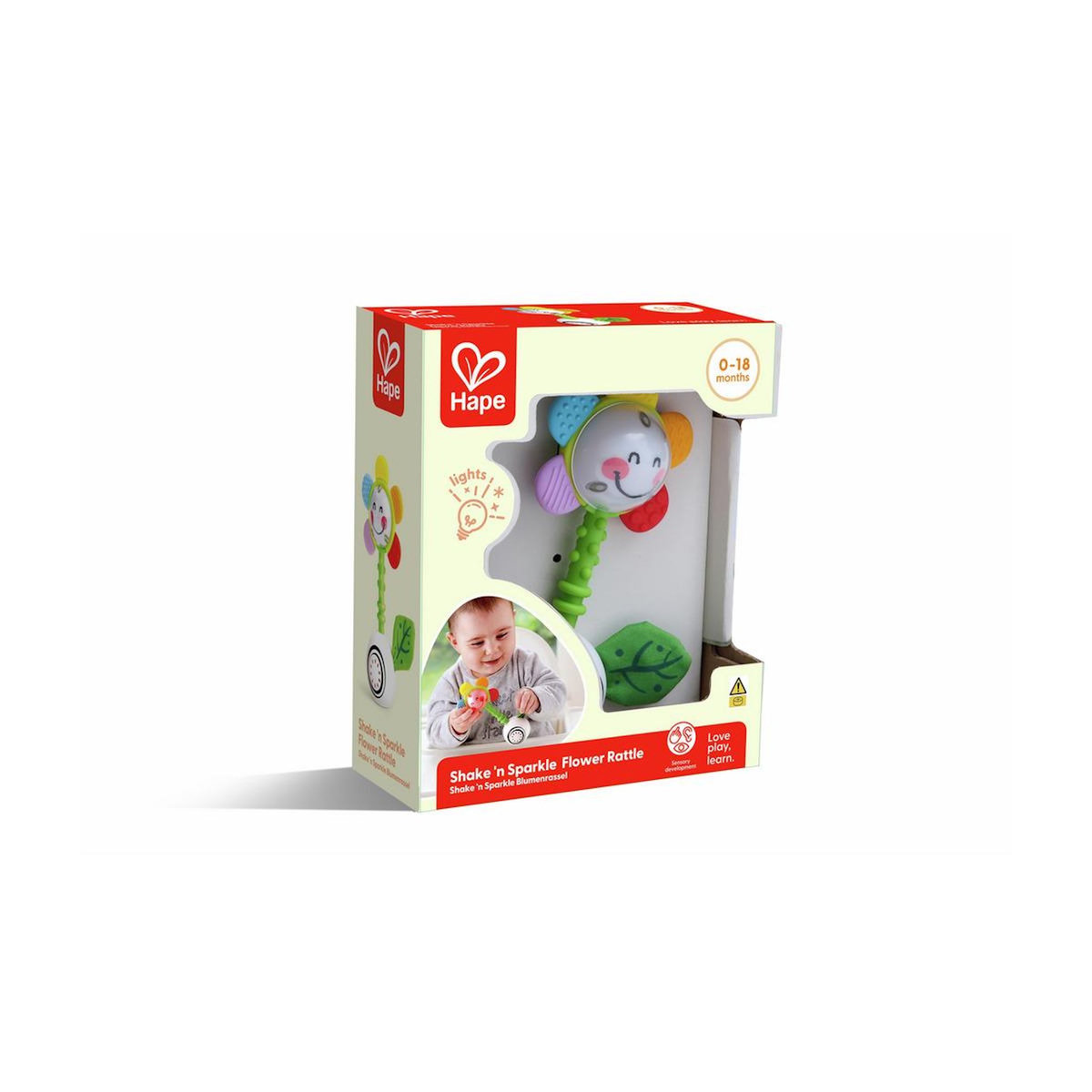 Hape hochet multisensoriel lumineux fleur musical