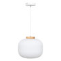 Voir la diapositive 1 : ATMOSPHERA Lampe Suspension en Verre  Travis  25cm Blanc