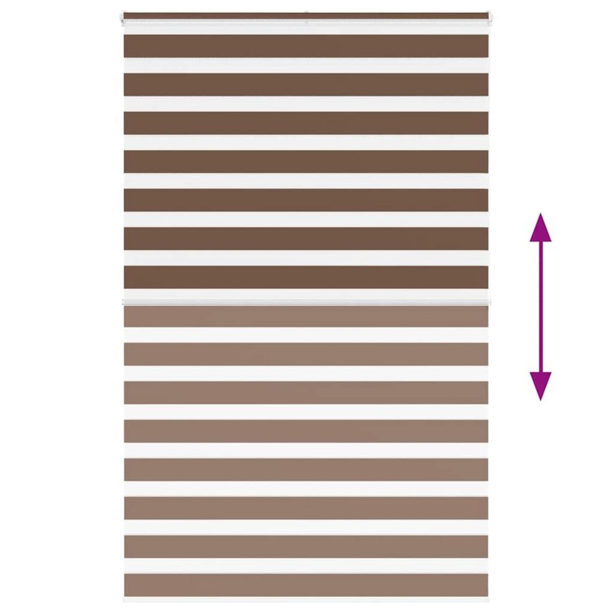 VIDAXL Store zebre marron 140x200cm largeur du tissu 135,9cm polyester