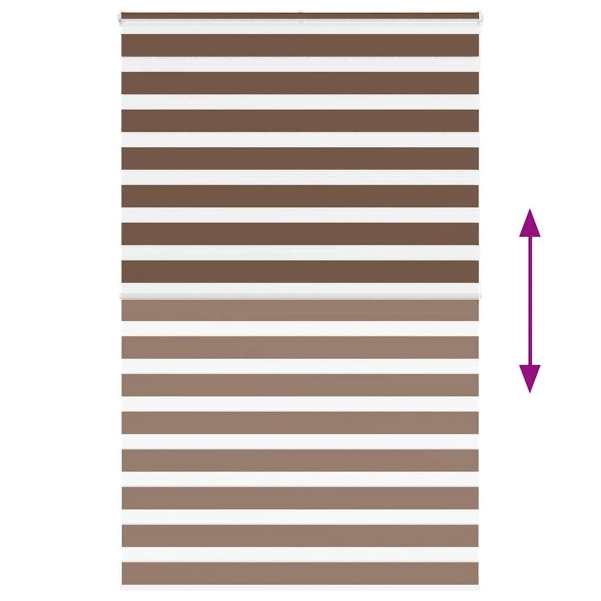 VIDAXL Store zebre marron 140x200cm largeur du tissu 135,9cm polyester